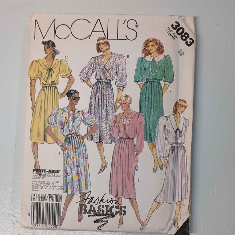 McCall's 3083 Floral Print Women's Dress Uncut Pattern (12)